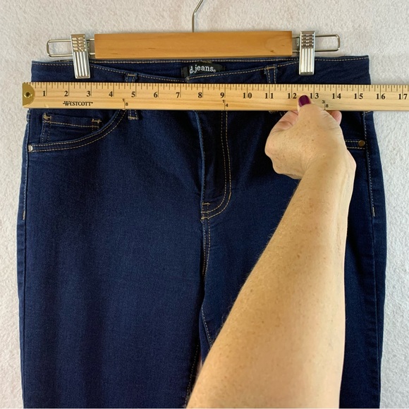 Dark‎ Wash Skinny Ankle Crop Jeans - Picture 8 of 13